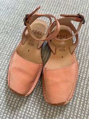 PONS Women's Leather Ankle-Strap Sandals
